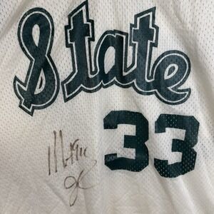 Michigan State Magic Johnson Authentic Signed White Jersey Autograph #33